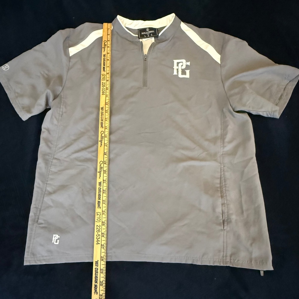 Holloway Mens Perfect Game PG Quarter Zip Windshirt Gray Short Sleeve Large - Picture 8 of 10